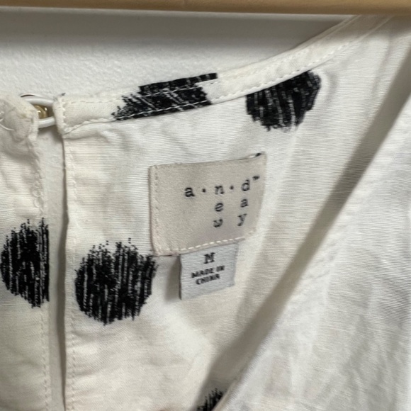 A New Day polka dot linen blouse - Picture 2 of 4